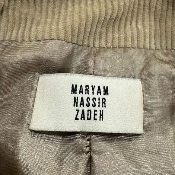 Maryam Nassir Zadeh Women Corduroy Button Down Jacket Size 2 - Picture 4 of 7